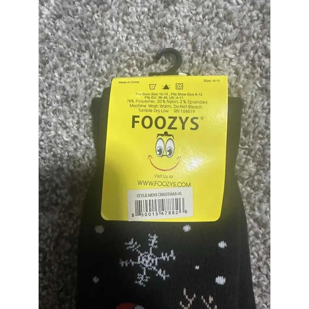 ☀️3/$10 BUNDLE!!☀️ Christmas Lot - Foozys Men’s Socks, Can Cooler, Elf Ornament